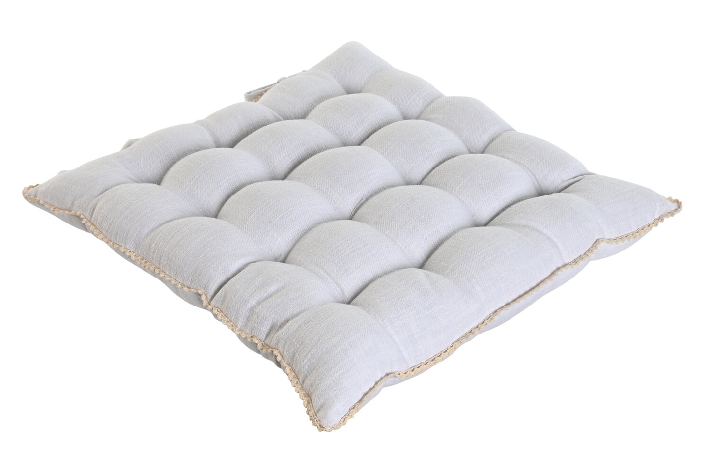 COJIN SILLA LINO 42X42X6 300 GR: BLANCO ROTO