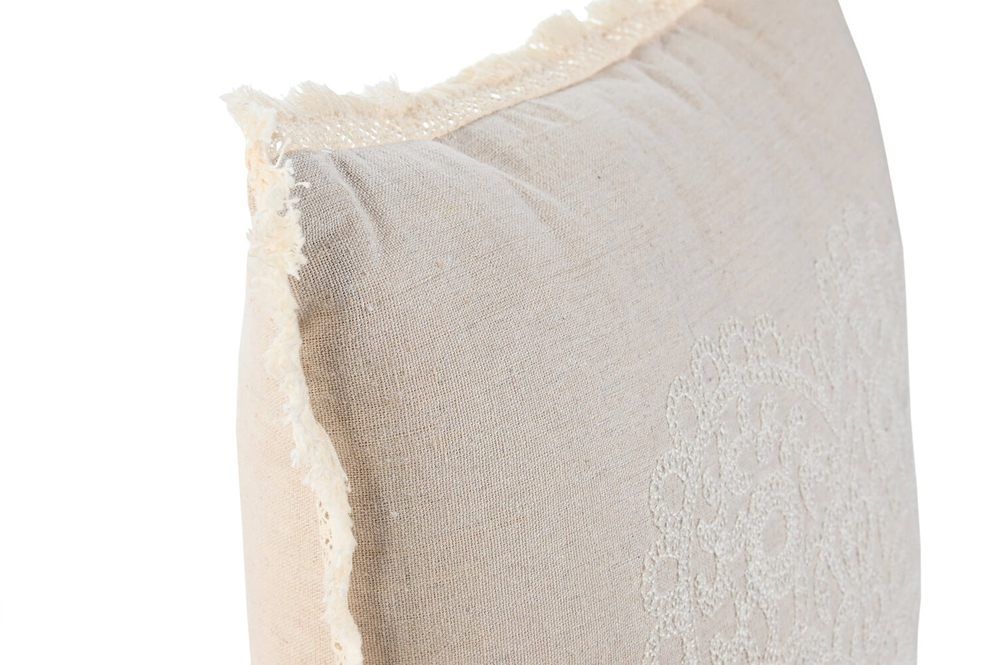 COJIN ALGODON 45X45 486 GR. BORDADO CRUDO
