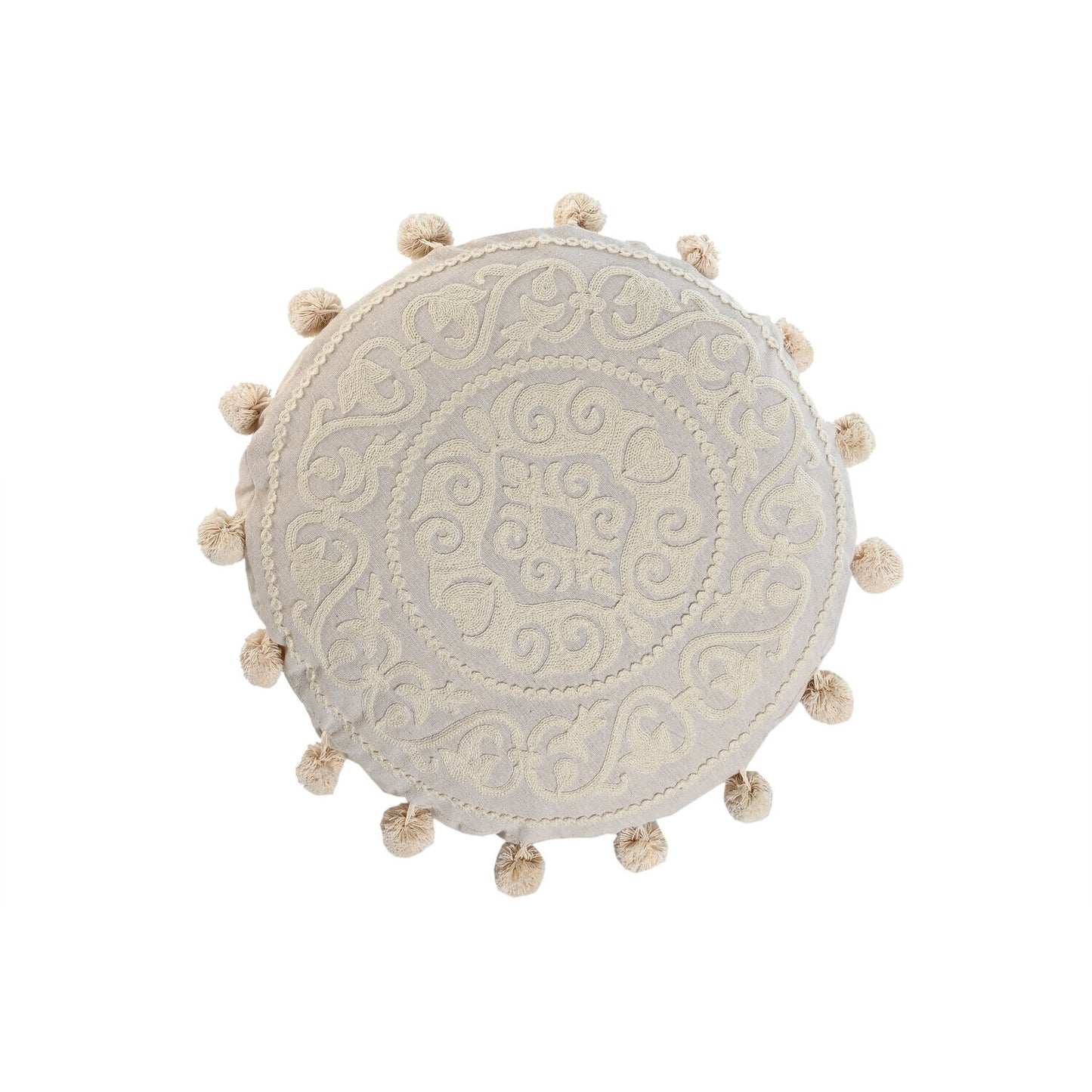 COJIN ALGODON 45X45X10 546 GR. BORDADO CRUDO