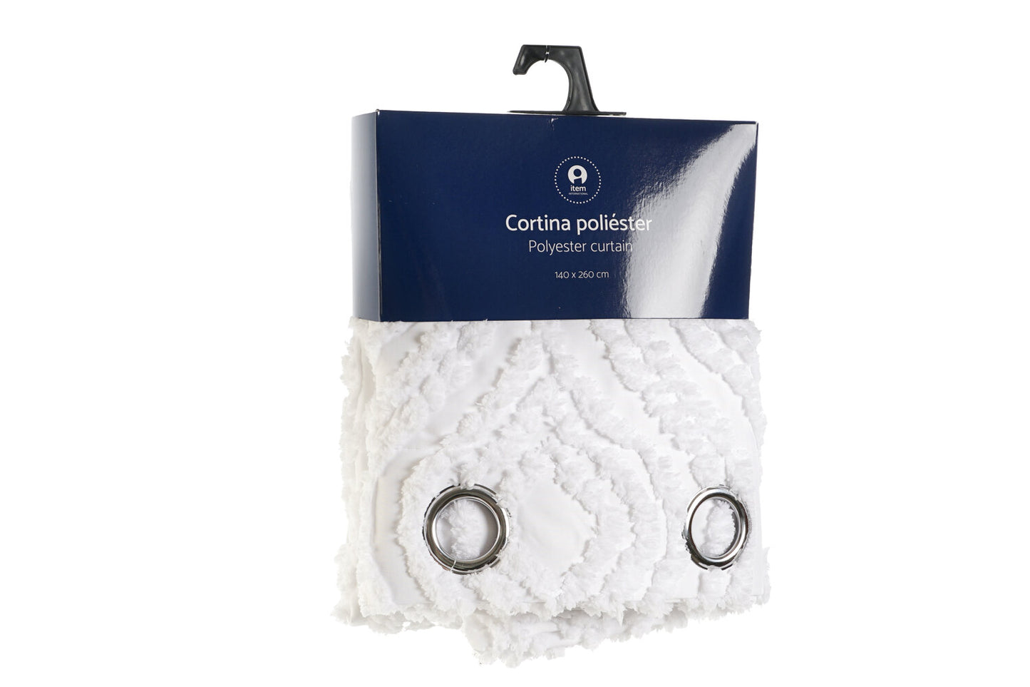 CORTINA POLIESTER 140X260 8 ANILLAS BLANCO