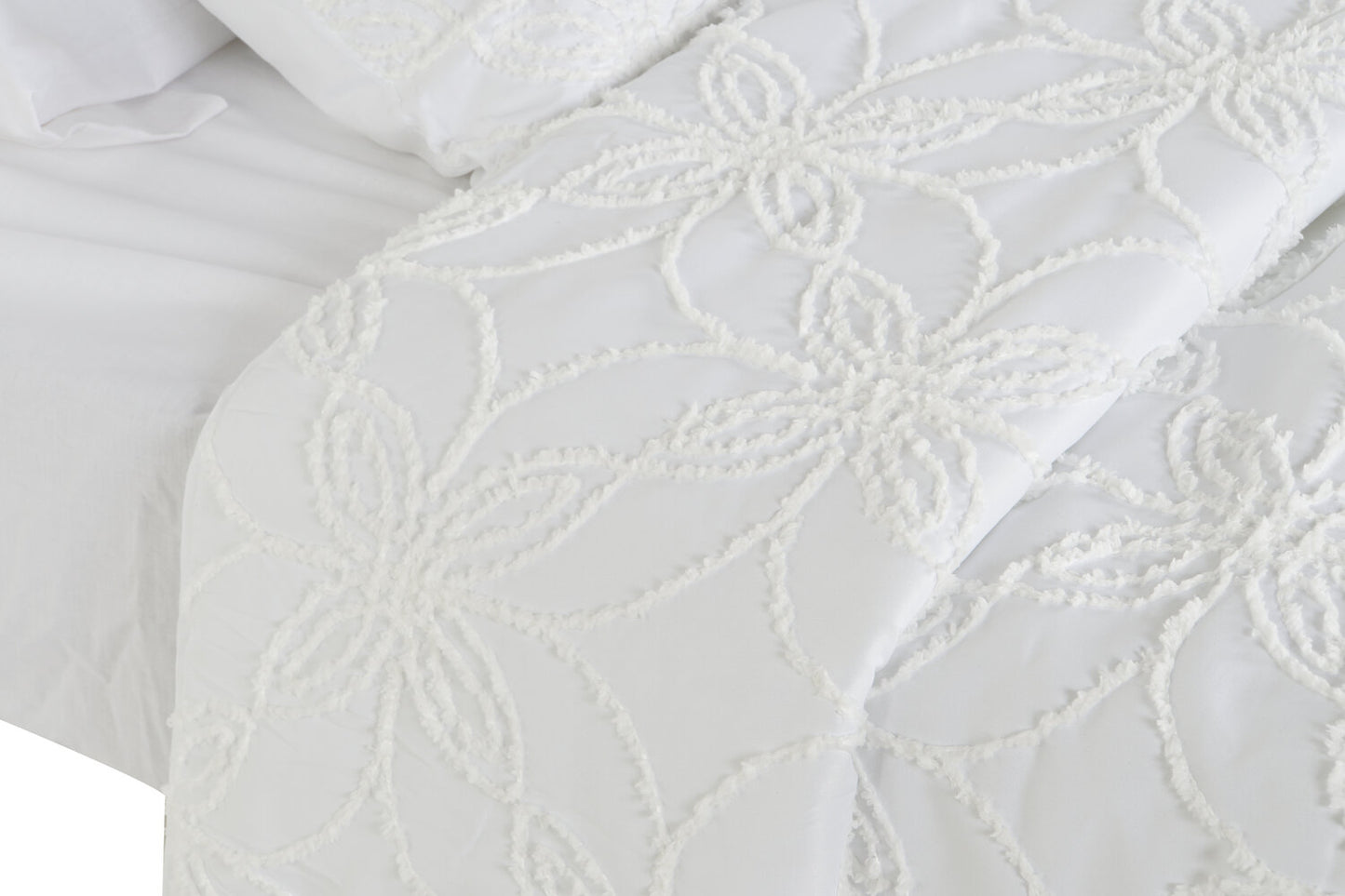 COLCHA POLIESTER 180X260 RELLENO 150 GSM. BLANCO