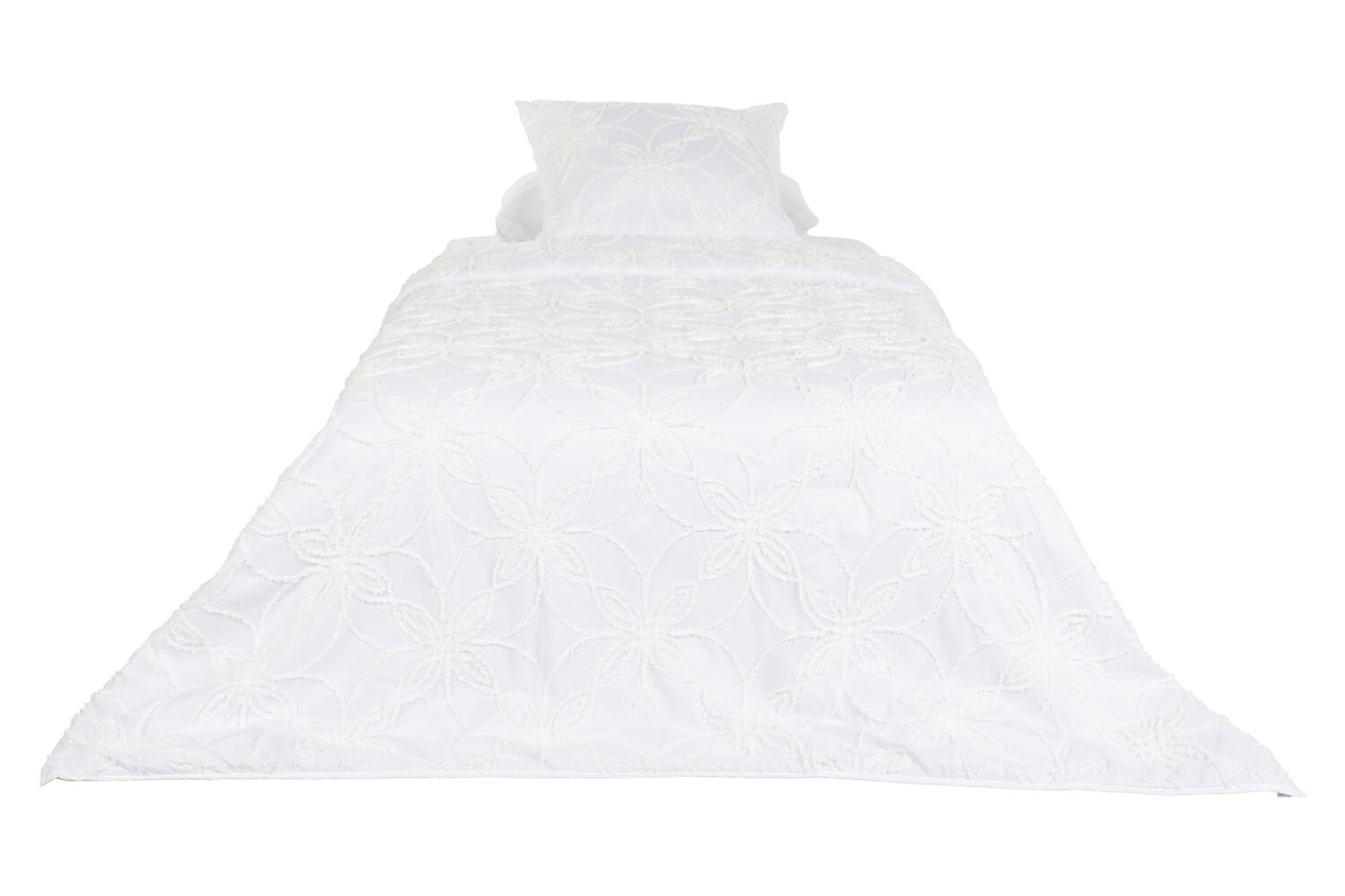 COLCHA POLIESTER 180X260 RELLENO 150 GSM. BLANCO