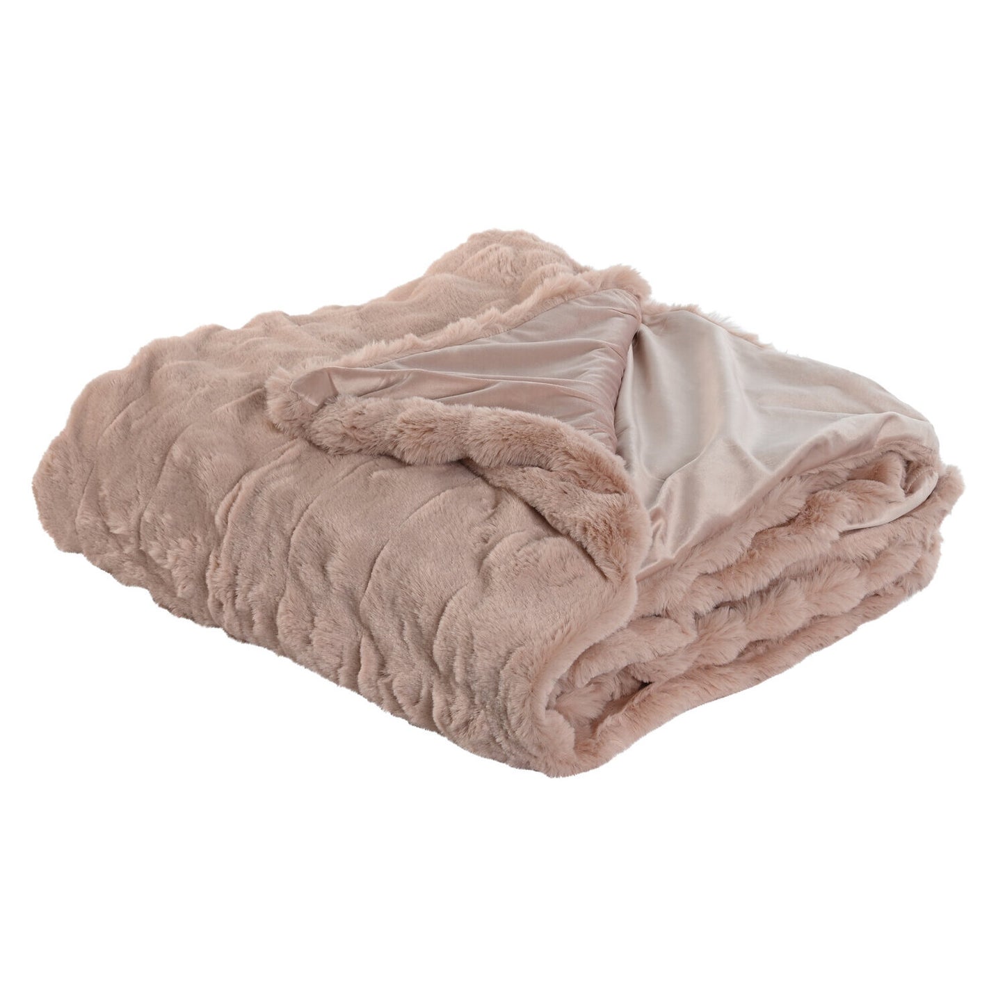 MANTA POLIESTER 220X240X1 800 GSM CAMA ROSA PALO