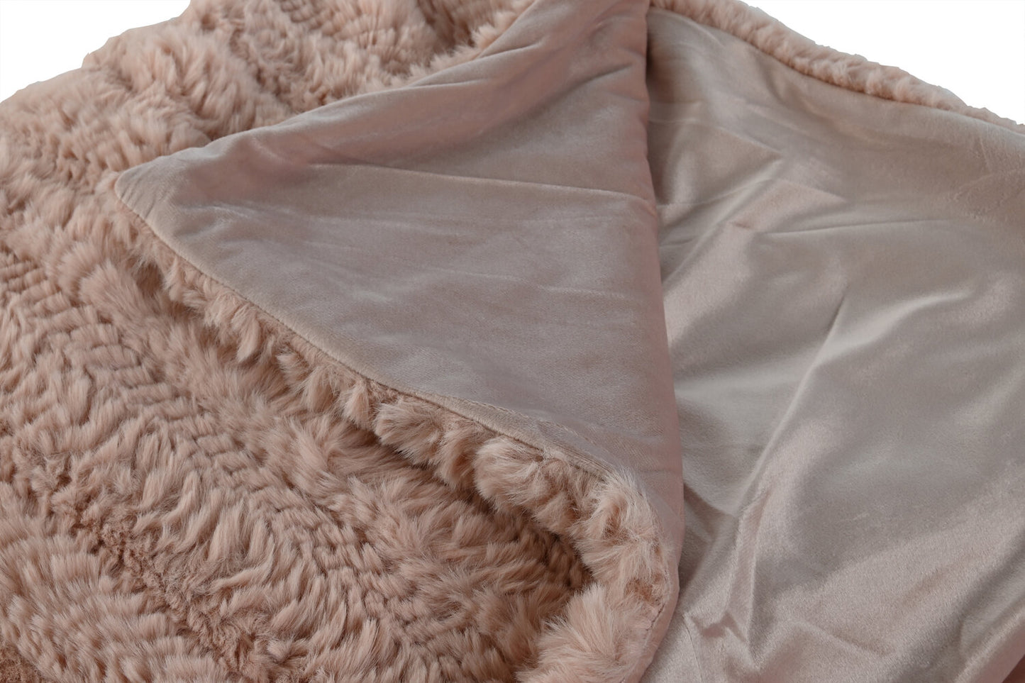 MANTA POLIESTER 220X240X1 580 GSM CAMA ROSA PALO