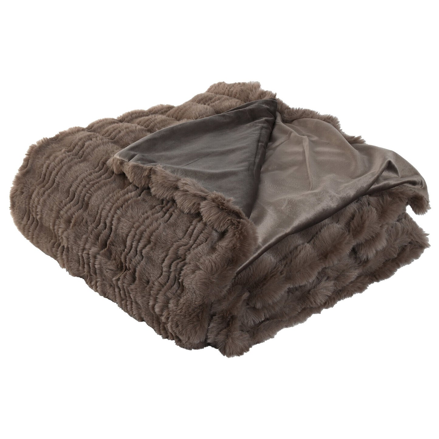 MANTA POLIESTER 220X240X1 650 GSM CAMA MARRON